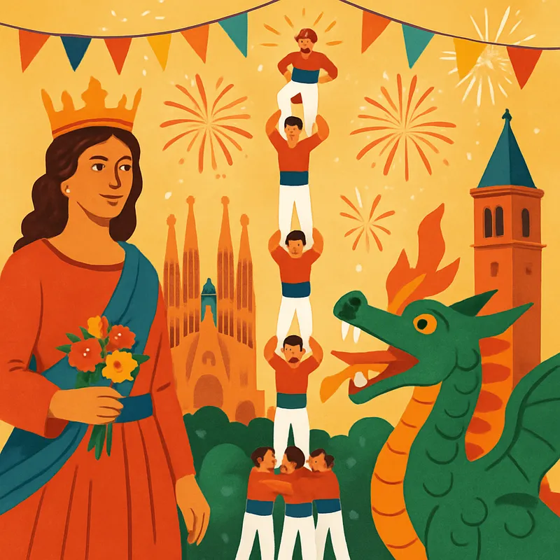 La Merced Fest Barcelona Feier