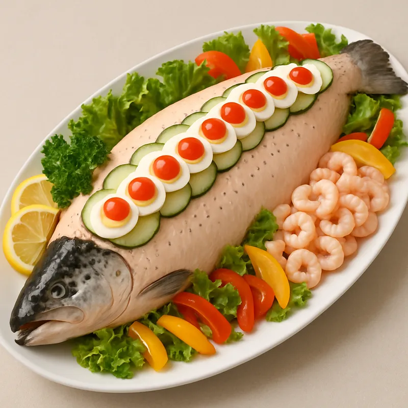 Lachs Bellevue (kalt dekoriert)
