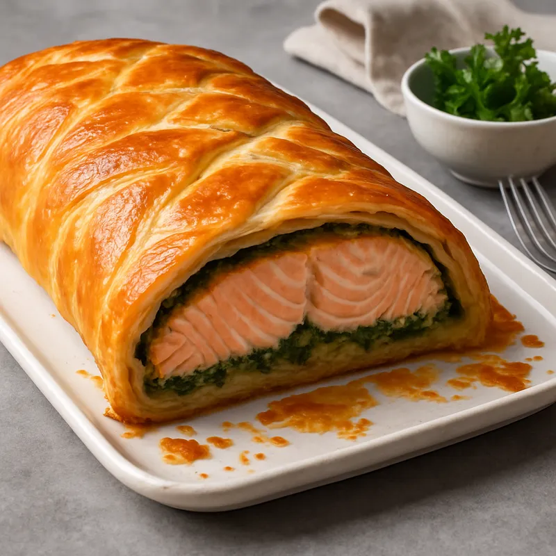 Lachs im Blätterteigmantel