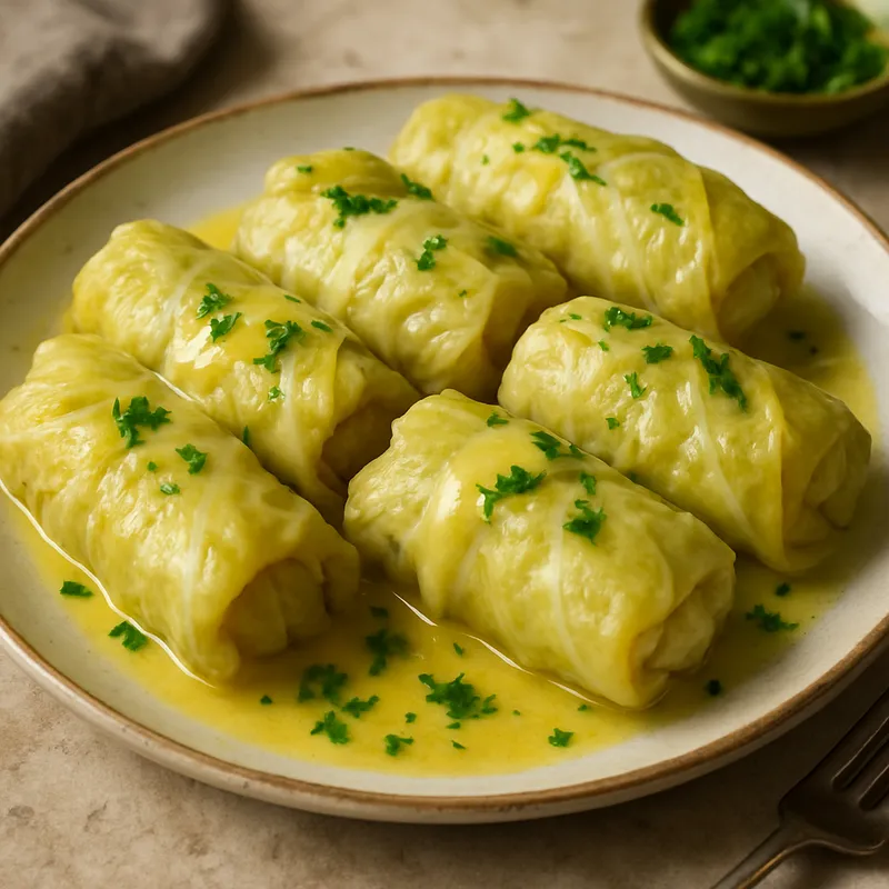 Lahanodolmades (Gefüllte Kohlrouladen)