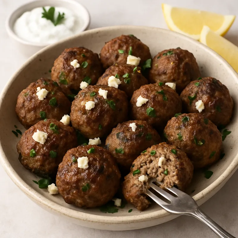 Lammhackbällchen mit Feta