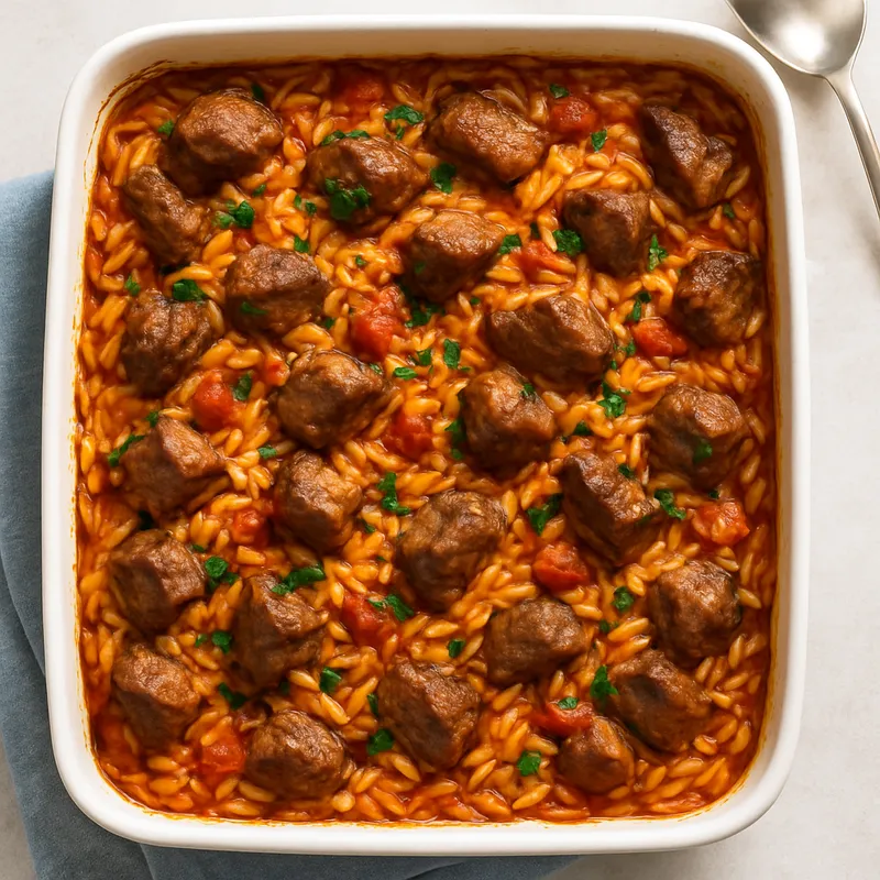 Lamm-Orzo-Auflauf