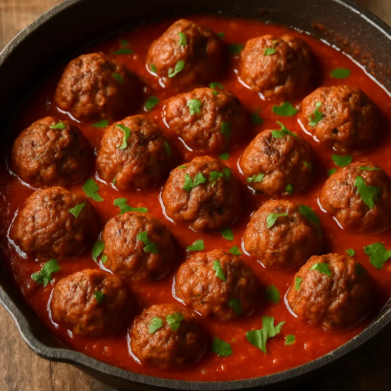 Lammhackbällchen in Tomatensauce