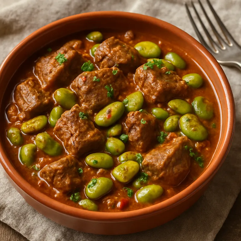 Lammragout mit Dicken Bohnen