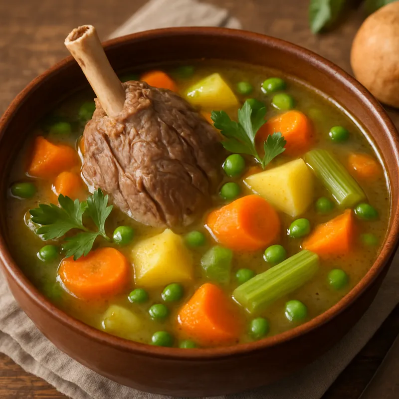Lammsuppe mit Gemüse