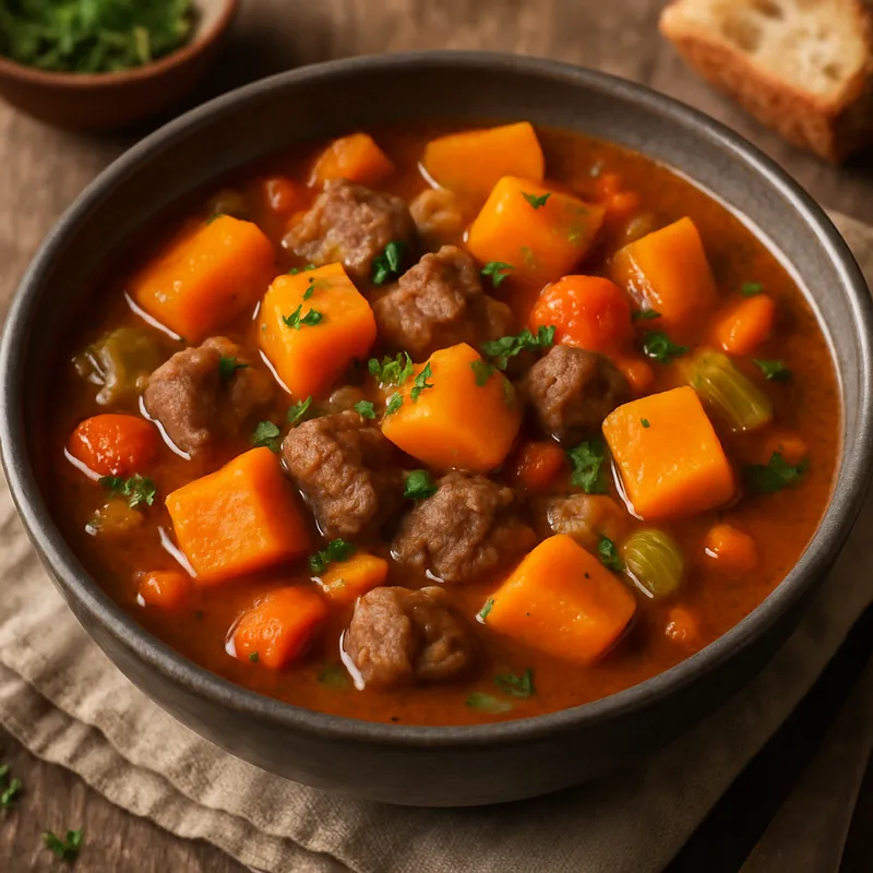 Lammeintopf mit Kürbis