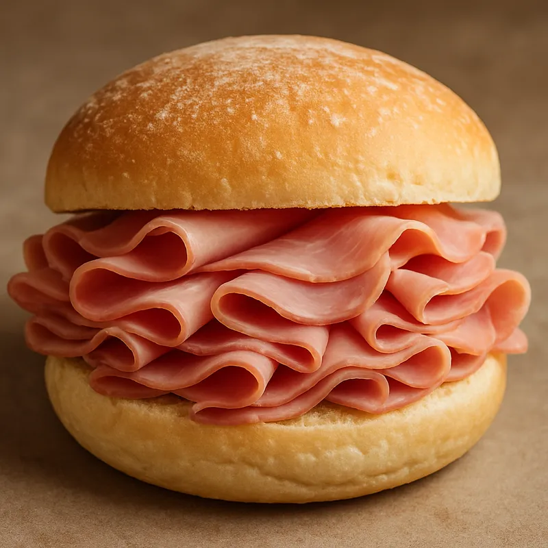 Landhamsandwich im Buttermilchbrötchen