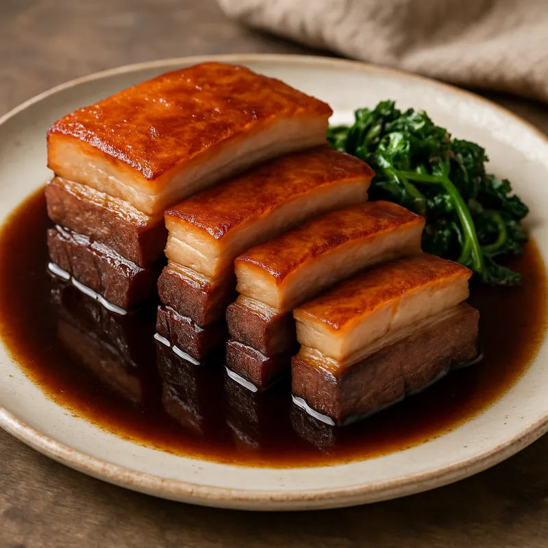 Langsam gegarter Schweinebauch