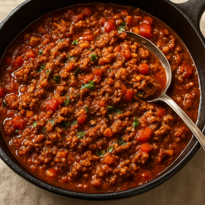 Langsam gekochte Bolognese-Sauce