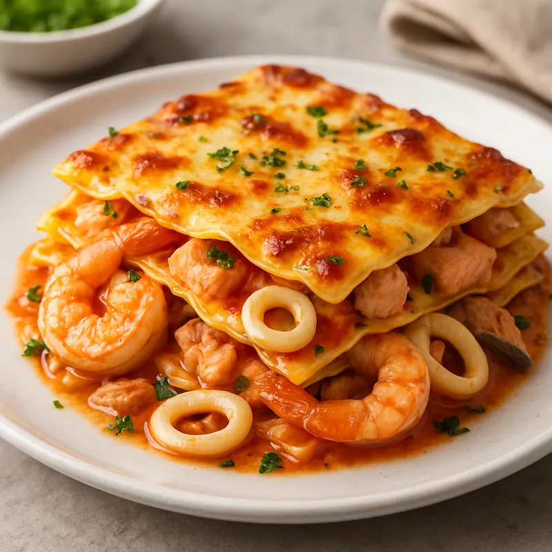 Lasagne mit Meeresfrüchten