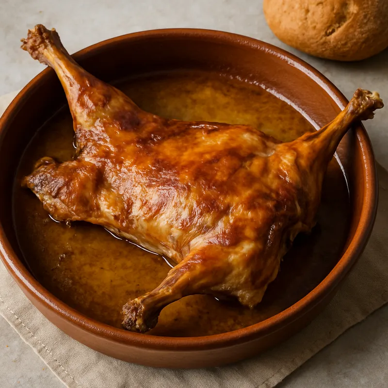 Lechazo de Castilla y León (Gebratenes Spanisches Milchlamm aus Kastilien-León)