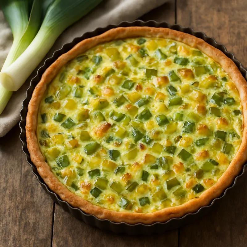 Lauch-Flamiche (Lauchkuchen)