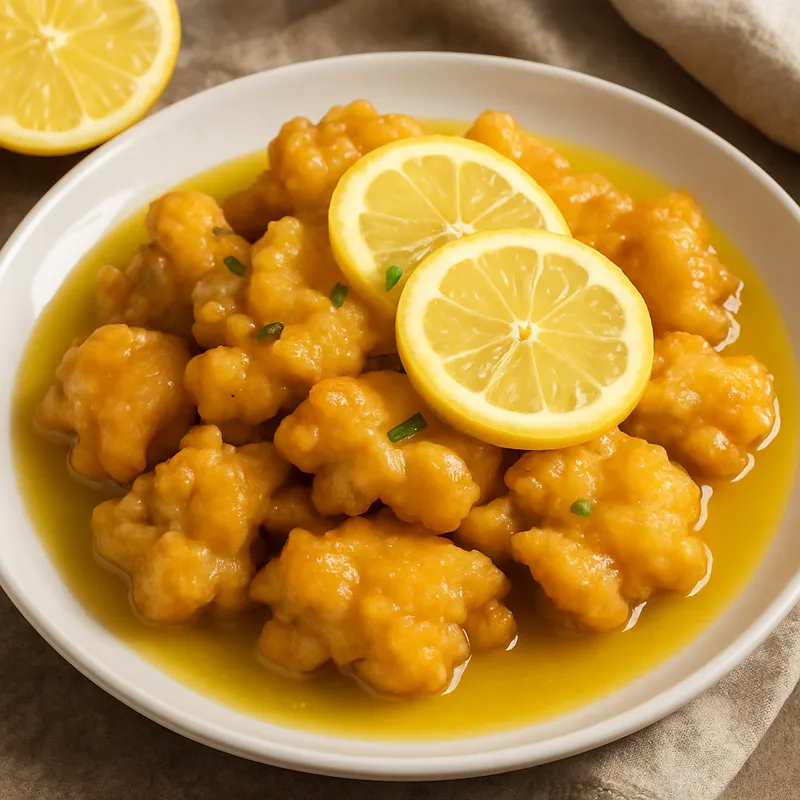 Zitronenhähnchen (Amerikanisch-Chinesisch)