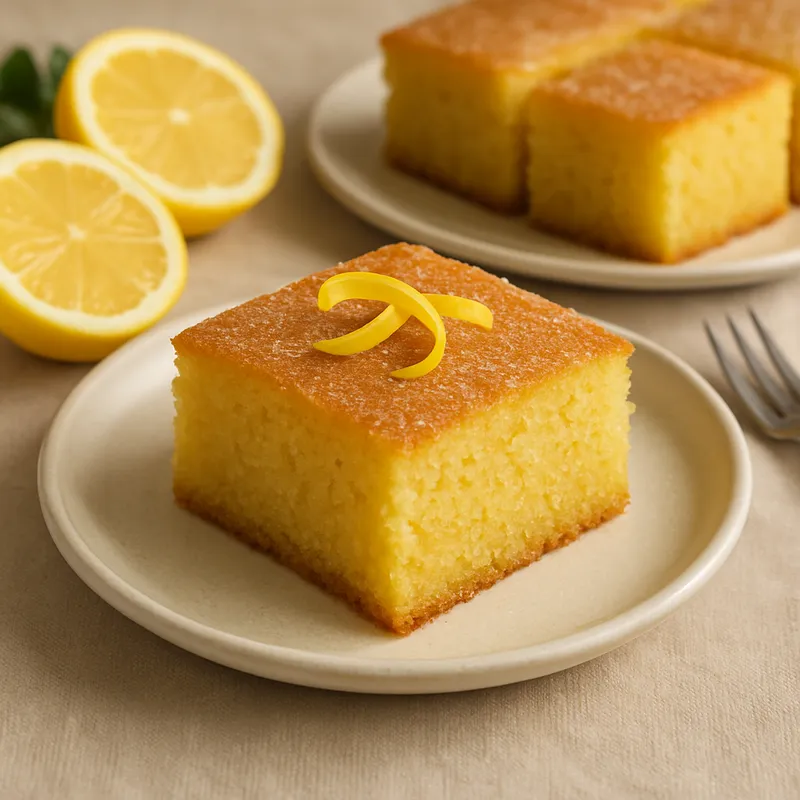 Zitronen-Grießkuchen (Limonlu Irmik)