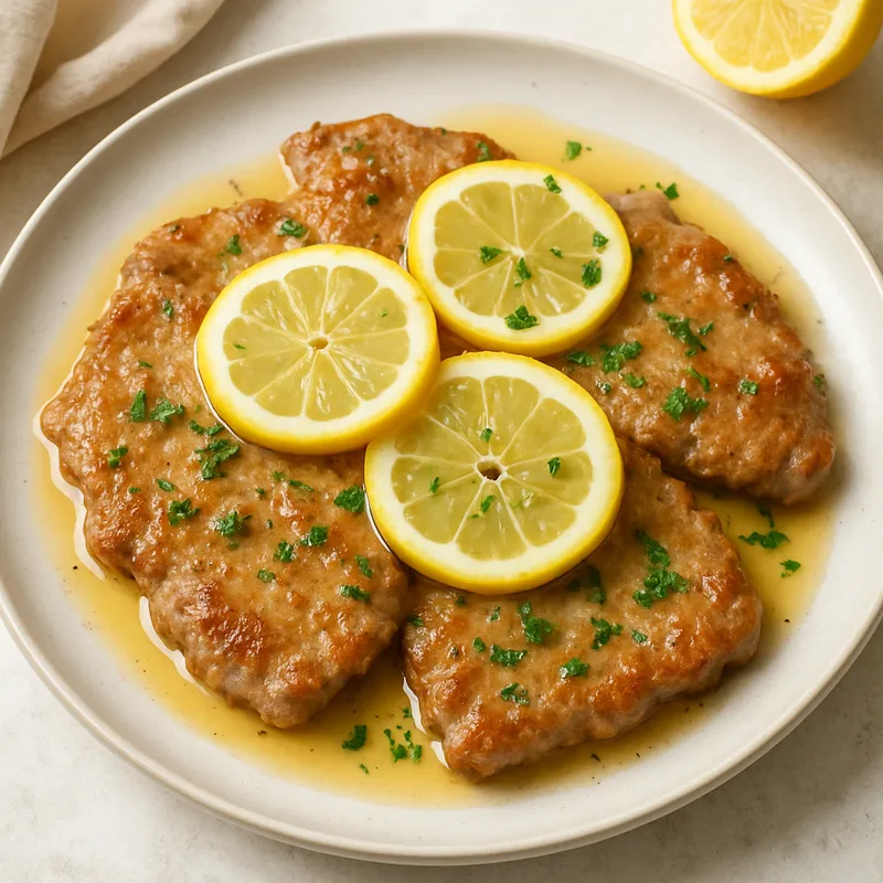 Kalbfleisch in Zitronensauce