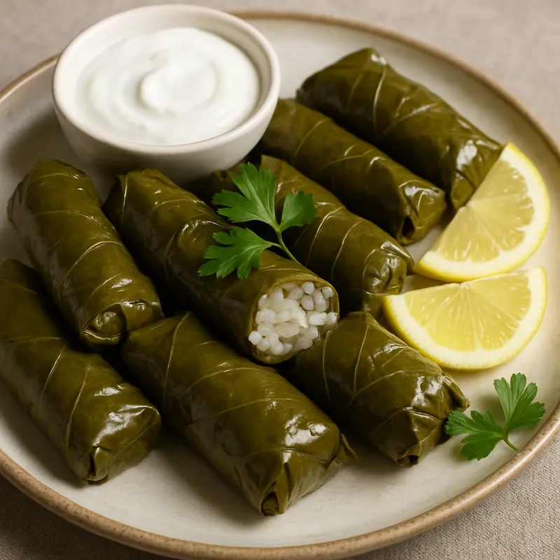 Fastenspeise Dolmades (Gefüllte Weinblätter)