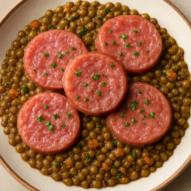 Linsen mit Cotechino