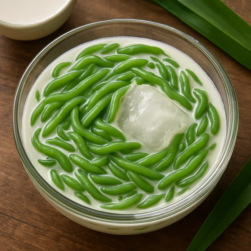 Lod Chong Nam Kati (Lod Chong in Kokosnussmilch mit Eis)