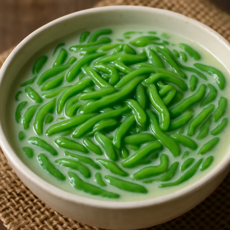 Lod Chong (Singapurische grüne Nudeln süß)