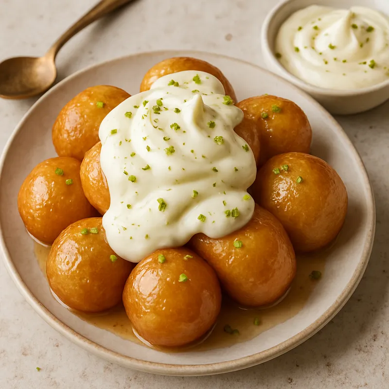 Loukoumades mit Mastiha-Creme