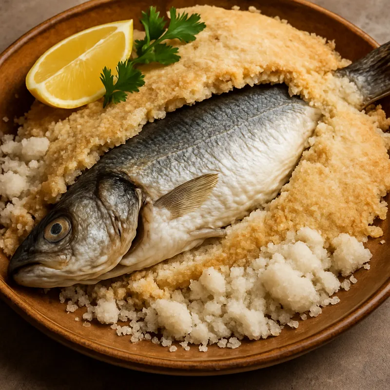 Lubina a La Sal (Wolfsbarsch in der Salzkruste)