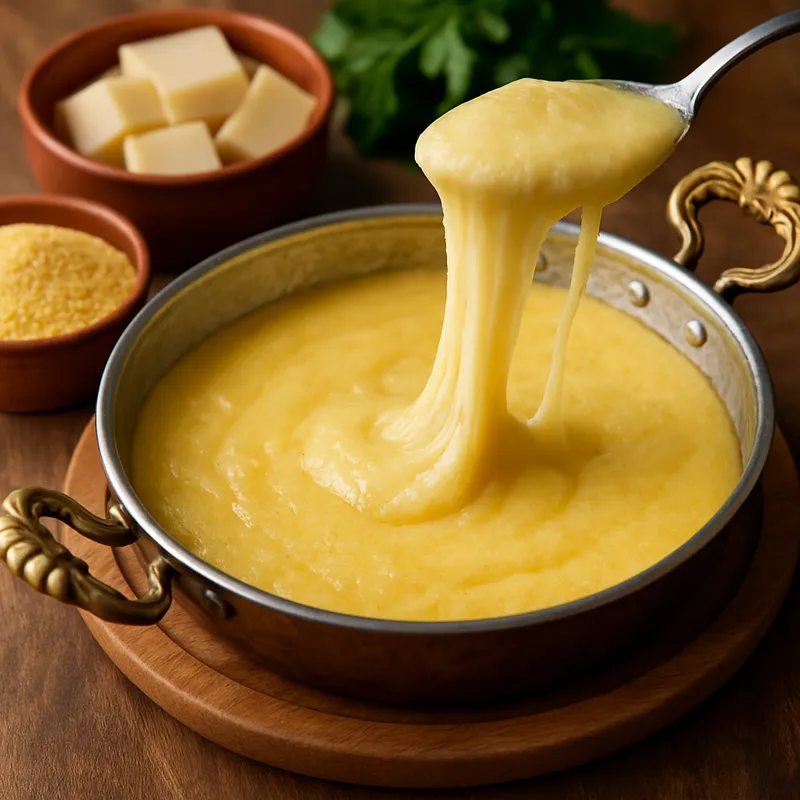 Mıhlama (Schwarzmeer-Käse-Maismehl-Fondue)