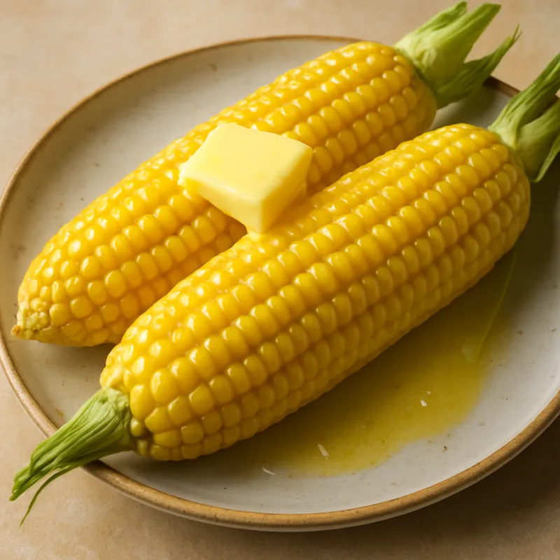Maiskolben mit Butter