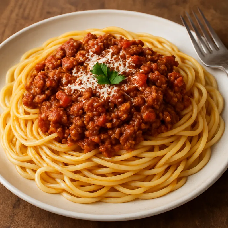 Makaronia me Kima (Pasta mit Fleischsauce)