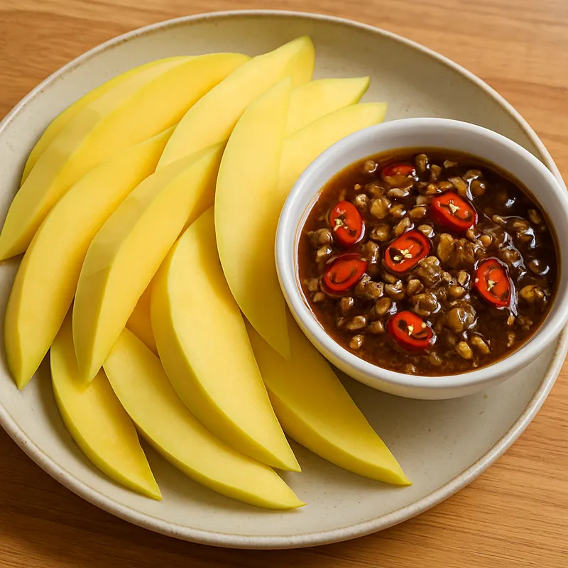 Mamuang Nam Pla Wan (Grüne Mango mit Fischsauce)