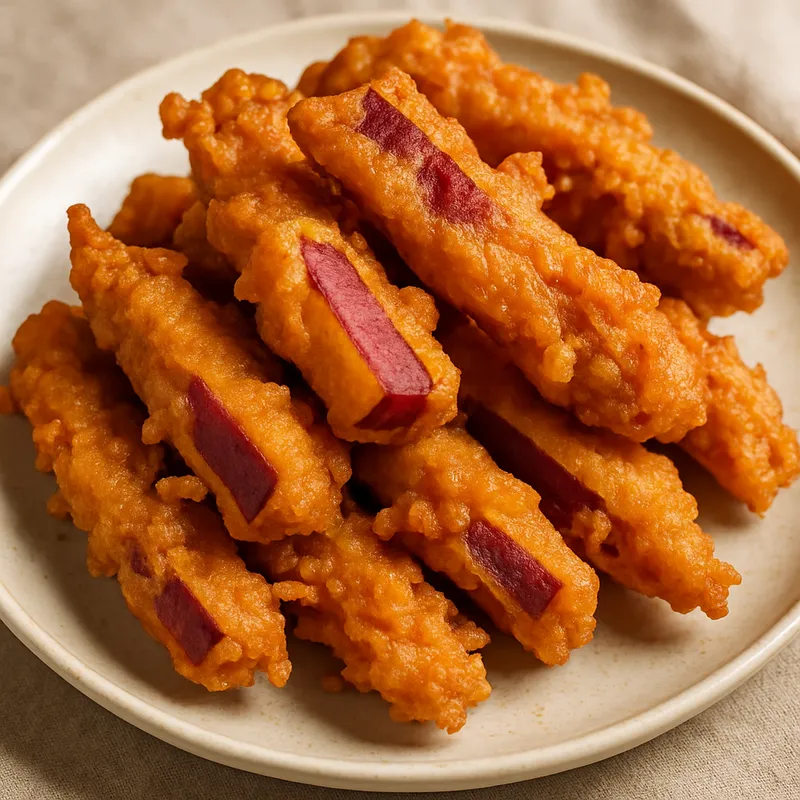 Man Kaek – Frittierte Süßkartoffeln im Teigmantel