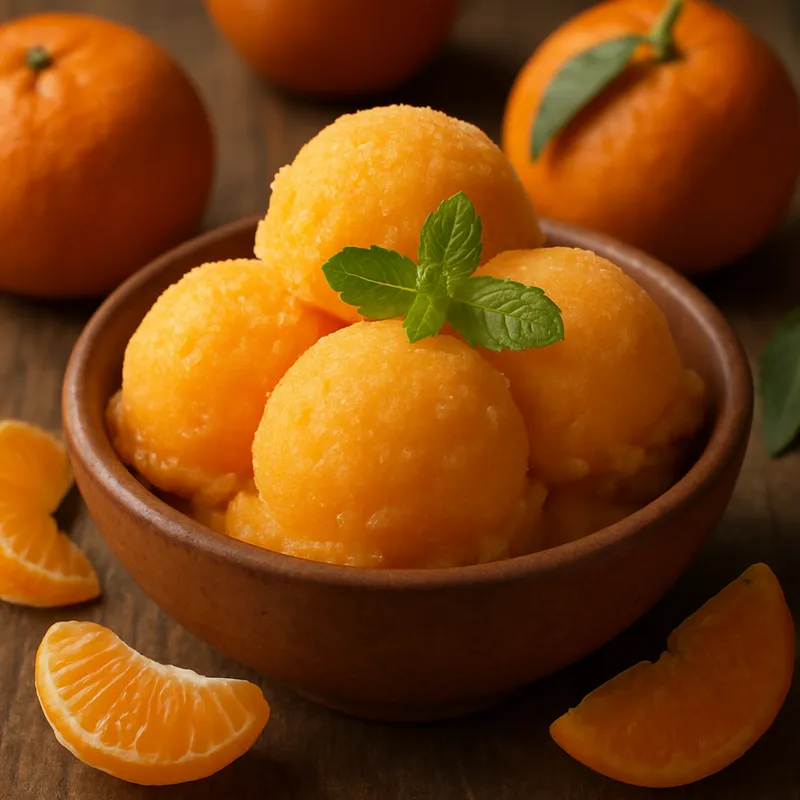 Mandarinen-Sorbet