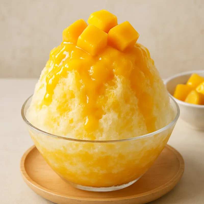 Mango Kakigori (Japanisches Rasiereiseis mit Mango)