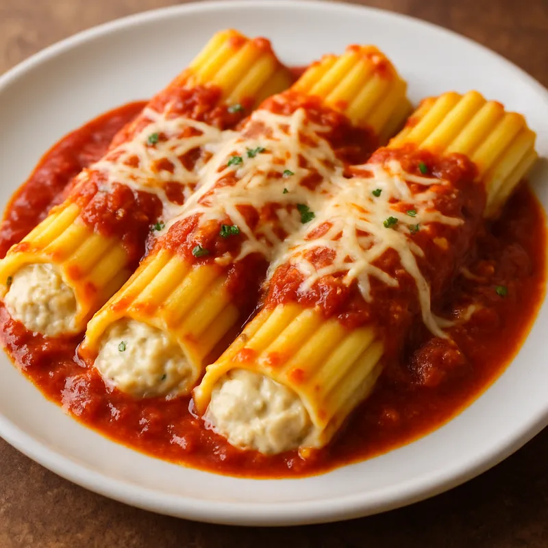 Manicotti mit Käsefüllung