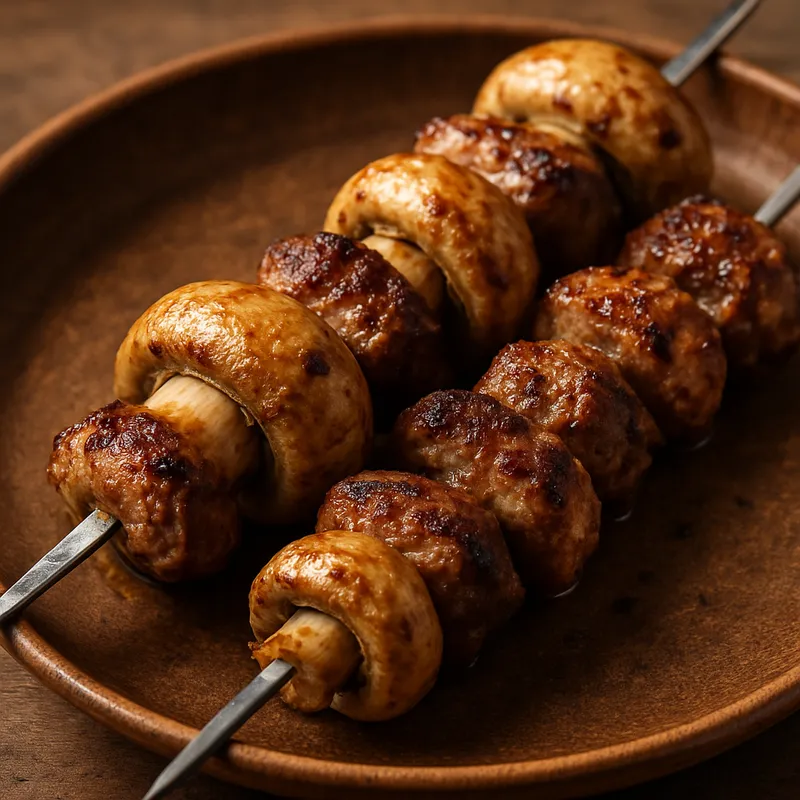 Mantarlı Sis (Pilz- und Fleischspieße)