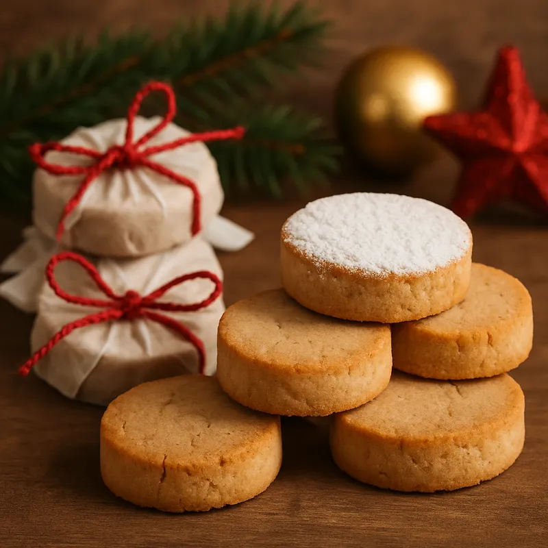 Mantecados Navidenos (Weihnachtliche Schmalzplätzchen)
