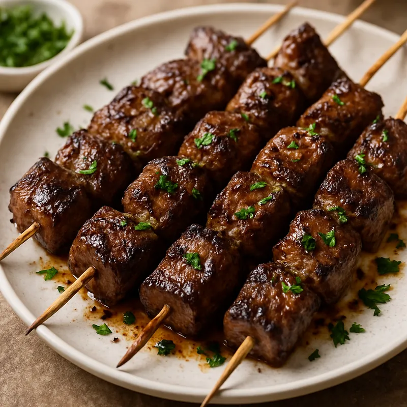 Marinierte Rindfleisch-Spieße vom Grill