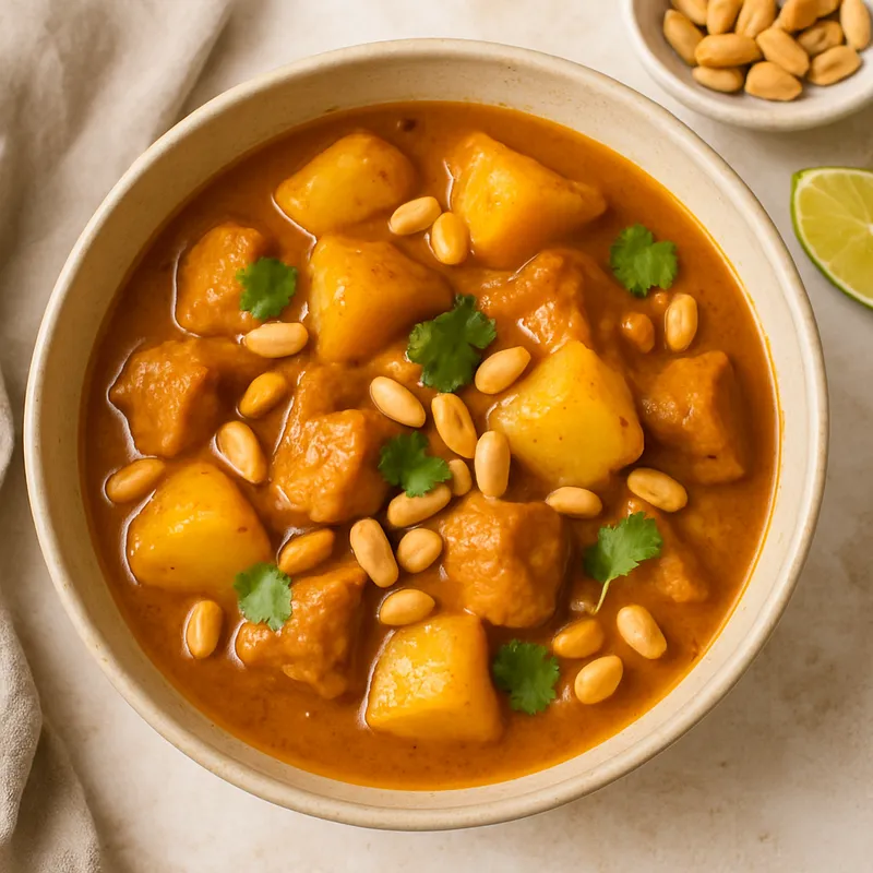 Massaman Curry mit Kartoffeln und Erdnüssen