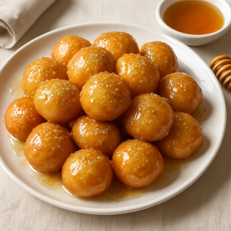 Mastiha-Loukoumades (Griechische Honigkrapfen mit Mastix)