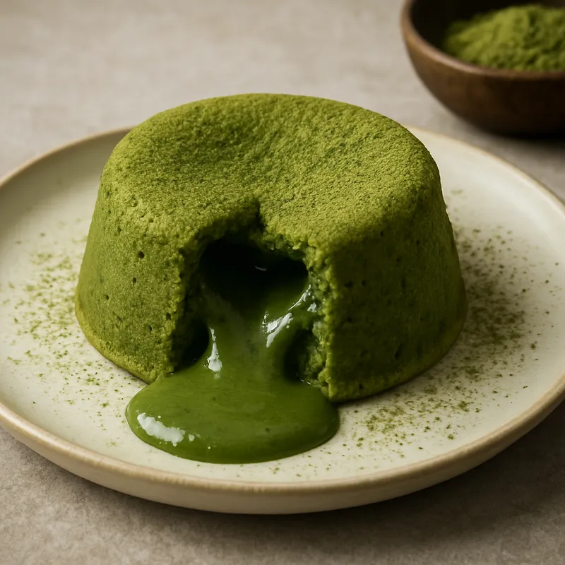 Matcha Fondant (Grüner Tee Lava Cake)
