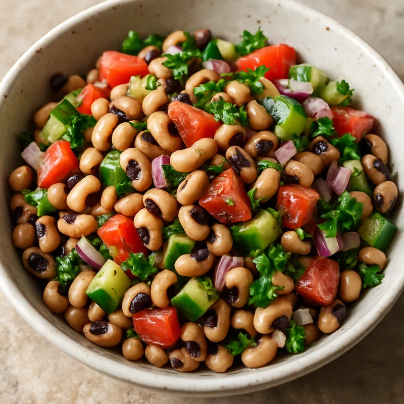 Mavromatika Salata (Schwarzaugenbohnen-Salat)