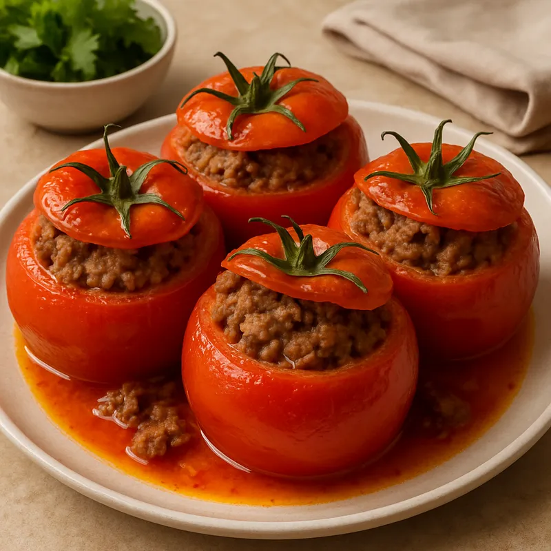 Gefüllte Tomaten mit Fleisch (Etli Domates Dolma)