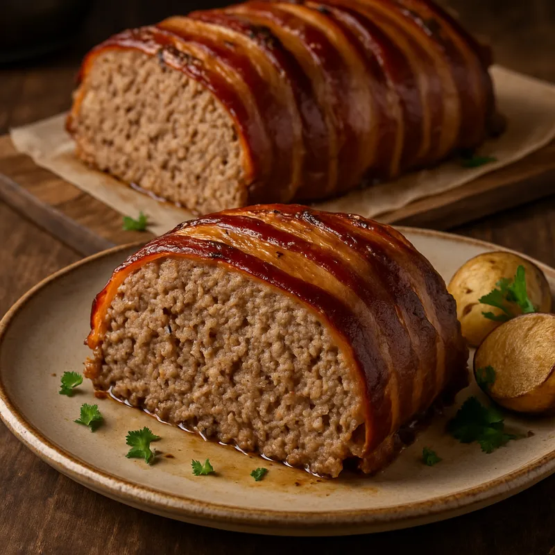 Hackbraten mit Speckmantel