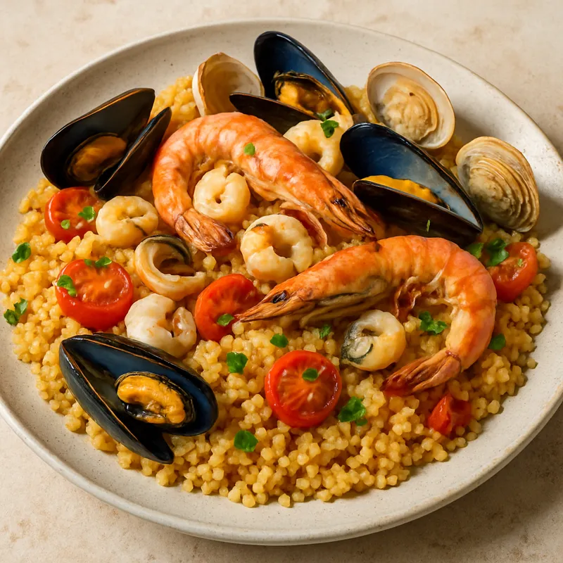 Meeresfrüchte-Couscous auf Trapanese-Art