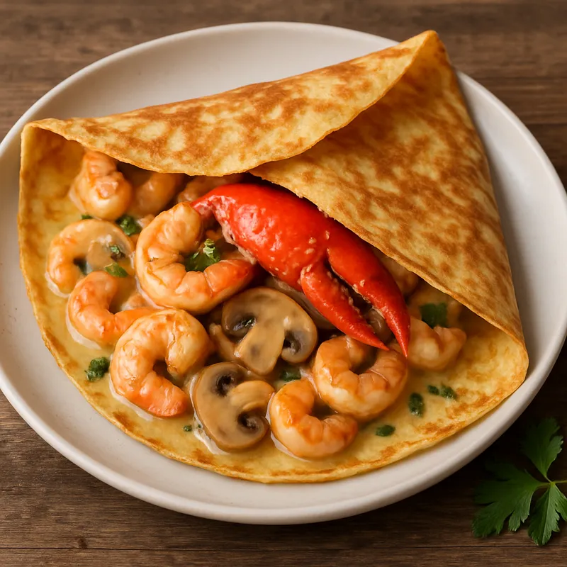 Meeresfrüchte-Crêpe