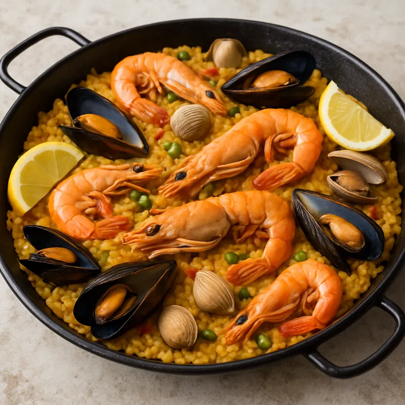 Meeresfrüchte-Paella Valenciana