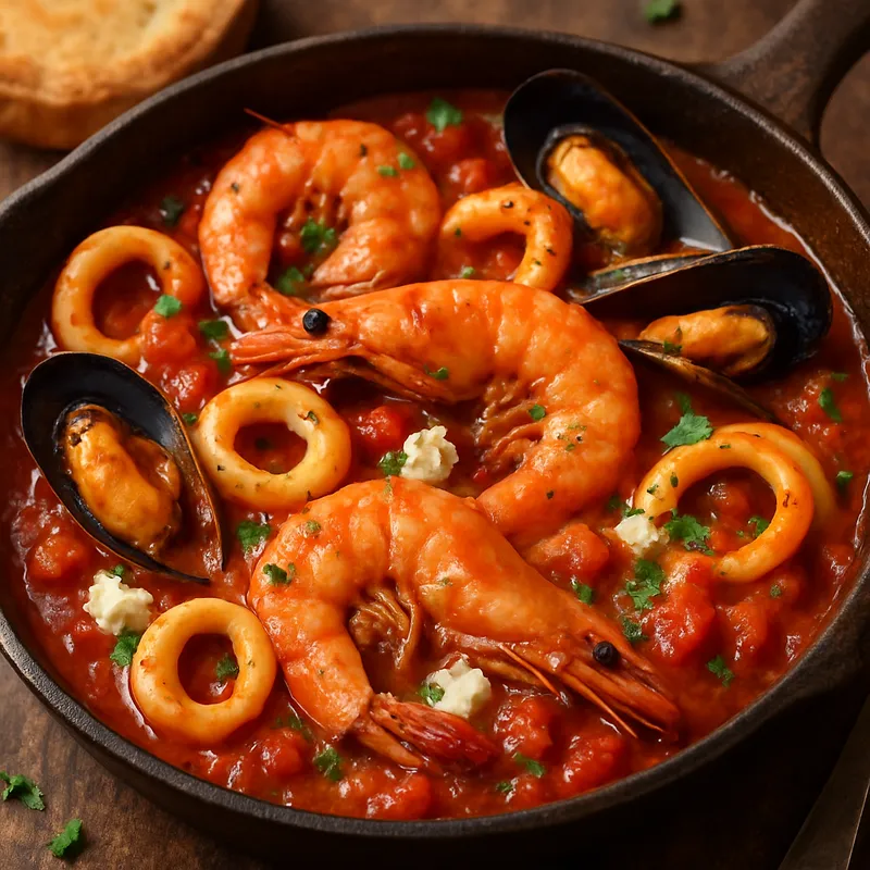Meeresfrüchte Saganaki