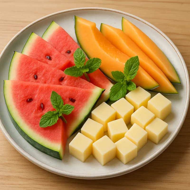 Melonen-Käse-Platte