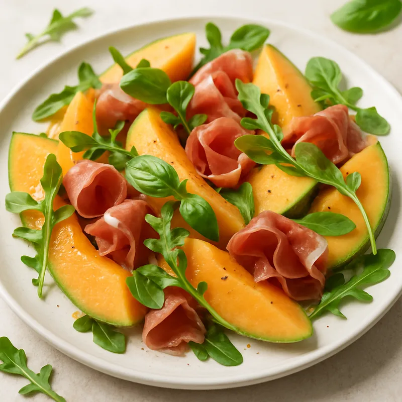 Melonen-Presunto-Salat
