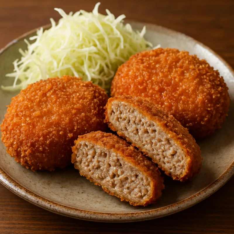 Menchi Katsu (Hackfleisch-Schnitzel)