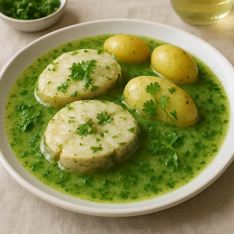 Merluza En Salsa Verde (Seehecht in grüner Soße)